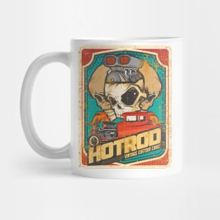 Hot rod custom classic car and skulls Mug